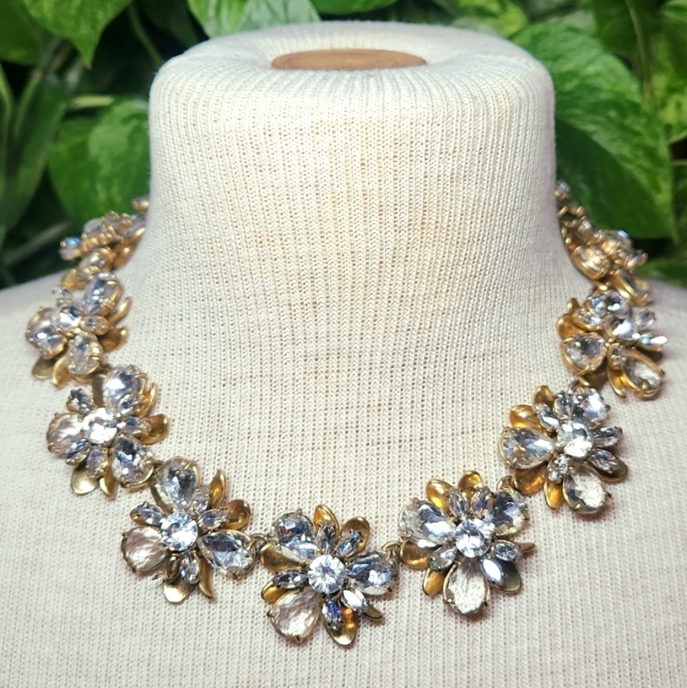 J. Crew Crystal Infinity Statement Necklace Stunner!